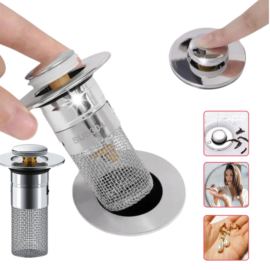 Dop de scurgere cu filtru detașabil inox