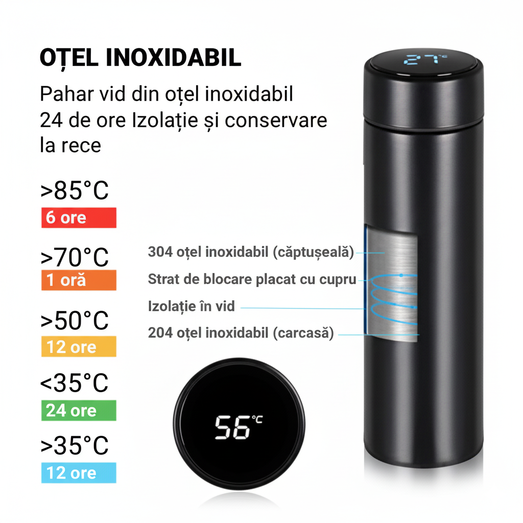 Termos cu LCD - 500ml