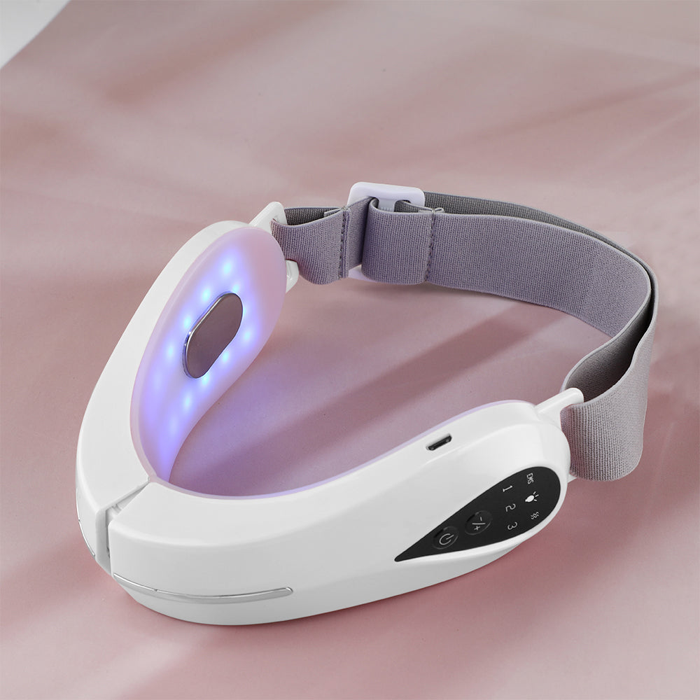 Aparat de masaj facial V-Face pentru liftingul bărbiei cu terapie LED 2-în-1