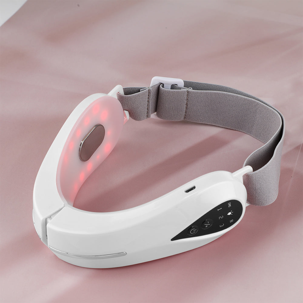 Aparat de masaj facial V-Face pentru liftingul bărbiei cu terapie LED 2-în-1